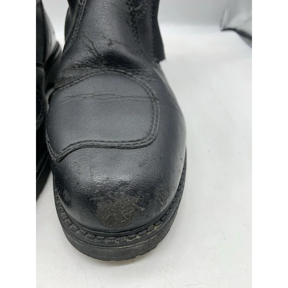 Sidi Motorcyle Boots Men SZ US 11.5 EU 46 Black Leather Side Zip Riding Touring